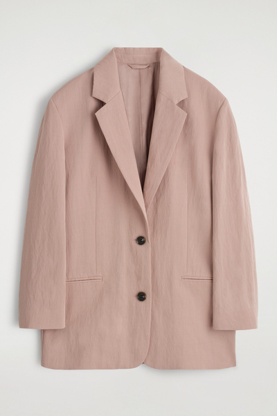ジャケット CO Light Pink Viscose Blend Blazer OVERSIZED FLUID BLAZER - LIGHT PINK | COS