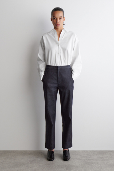 PANTALONI A GAMBA DRITTA IN DENIM - BLU SCURO | COS