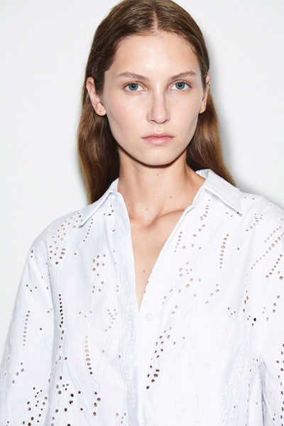 CROPPEDBRODERIEANGLAISESHIRT - WHITE | COS