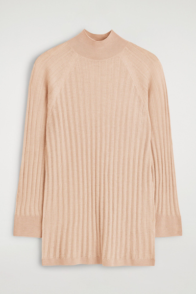SHEER KNITTED SILK TOP - PEACH | COS US