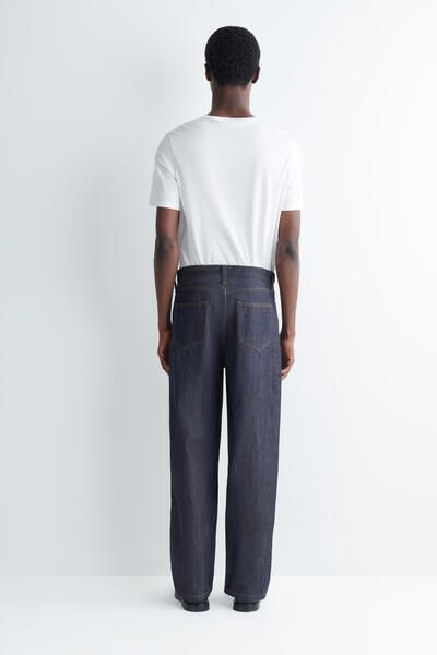 RIDER RAW SELVEDGE RELAXED-FIT STRAIGHT-LEG JEANS - RAW INDIGO