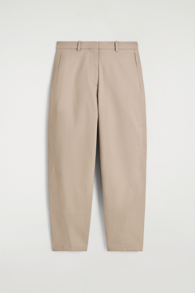 BARREL-LEG COTTON CHINOS - BEIGE | COS US