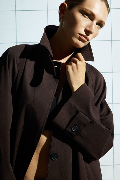 A-LINE TRENCH JACKET - BROWN | COS