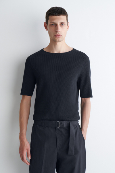 【DEARMINE】Deep Ribbed Knit T-Shirt Baby Unisex Hadas Ribbed Knit Shirt – Kidichic