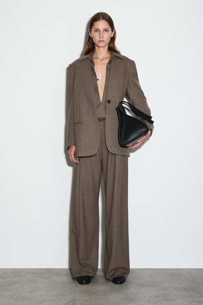 る　WOOL BLEND TROUSERS 1 付属品完備 SLIM TAILORED WOOL-BLEND PANTS - BLACK | COS