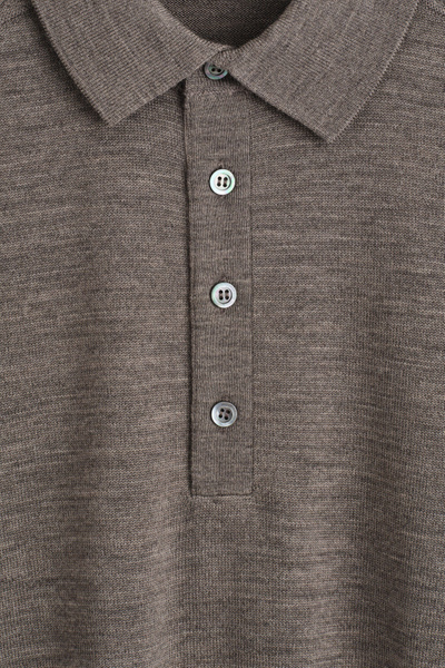 p　HARD TWIST MERINO KNIT BIG POLO p HARD TWIST MERINO KNIT BIG POLO Ultimate Merino Wool Polo