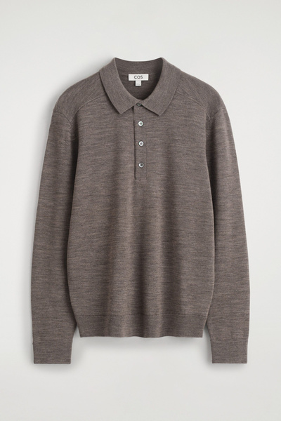 p　HARD TWIST MERINO KNIT BIG POLO Charcoal Merino Knit Polo – JMueser