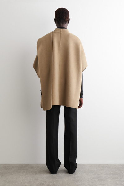 DOUBLE-FACED WOOL SCARF CAPE - BEIGE | COS US