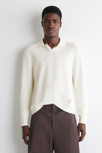 VICTIM『KNIT POLO SHIRT』*オートミール* Sweater Knit Polo Shirt - Grey | Levi's® US