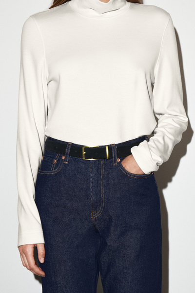トップス S logo belt tops white Vince Camuto Collection Xiix Circle & Bar Interlocking Belt