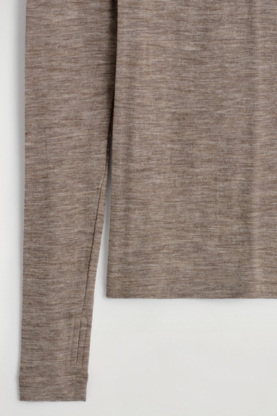 よ*お様 refomed NEP MERINO KNIT SWEATE SLIM MERINO WOOL SWEATER - TAUPE MELANGE | COS US