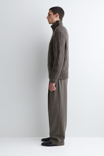BASKETWEAVE WOOL SWEATER - STONE MÉLANGE | COS US