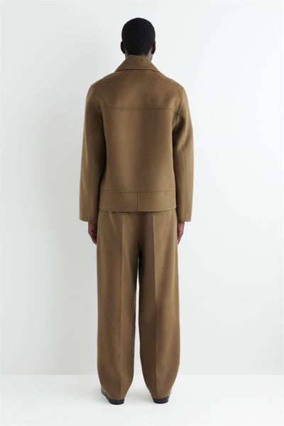 DOUBLE-FACED WOOL SHORT PEA COAT - CARAMEL | COS US