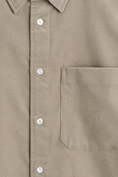 RELAXED CORDUROY SHIRT - BEIGE | COS