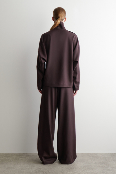 WOOL-FLANNEL PANTS - PLUM | COS