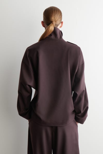 WOOL-FLANNEL TOP - PLUM | COS