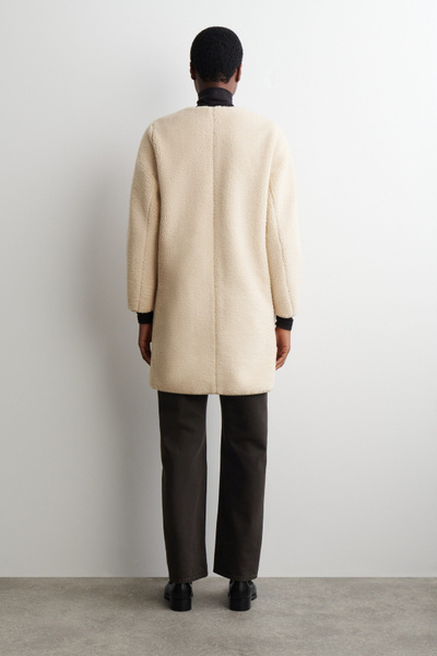 LONGLINE TEDDY JACKET - ECRU | COS US
