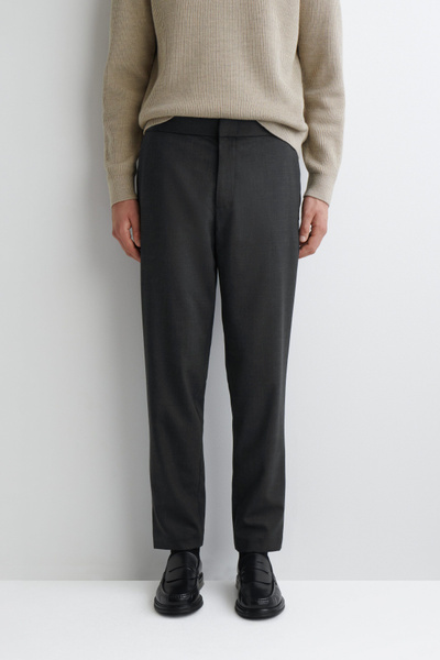 パンツ WOOL LIKE SLACKS CHARCOAL carorie 8209_93832b8f8a_184c5f08e027f0