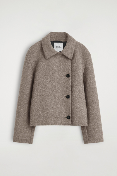 ジャケット・アウター MASU MELANGE TWEED COLLAR COAT じろうMASU MELANGE TWEED COLLAR COAT MASU（エムエーエスユー