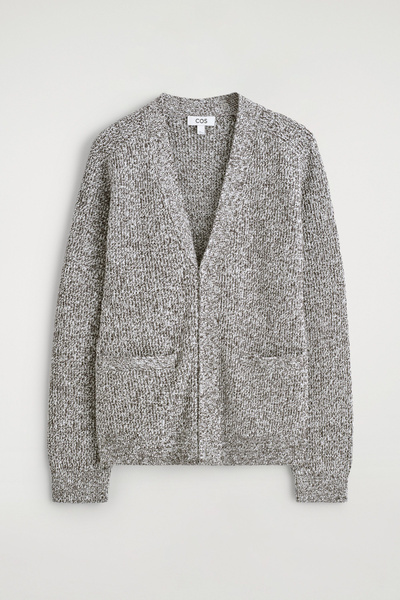 トップス POLYPLOID CARDIGAN C BROWN MELANGE CROPPED ALPACA-BLEND CARDIGAN - TAUPE MÉLANGE | COS