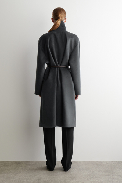 eaphi SOFT WOOL TAILOR COAT グレー Amazon.com: Women's Lapel Wool Coat Single Breasted Pea