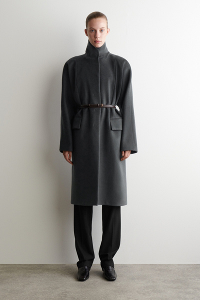 epine volume wool tailored coat gray⭐️ Acne Studios // Grey Wool Hooded Coat – VSP Consignment