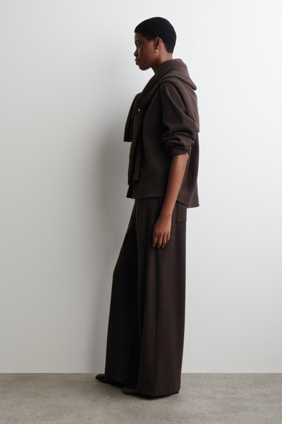CORDUROY WIDE-LEG TROUSERS - DARK BROWN | COS