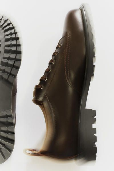 CHUNKY LEATHER DERBY SHOES - BROWN | COS US