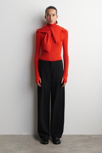WOOL TURTLENECK TOP - ORANGE | COS US