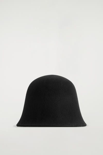 Cos Black Ribbed Wool Blend Bucket Hat COS Ribbed Wool-blend Bucket Hat in Black | Lyst main image 3