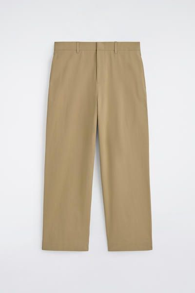 COTTON WIDE-LEG CHINOS - BEIGE | COS