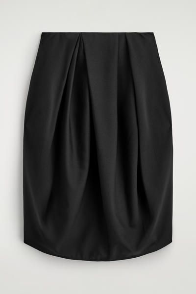 スカート teloplan Obrecht Skirt Black TĔLOPLAN（テーロプラン）Obrecht Skirt プリーツラップスカート