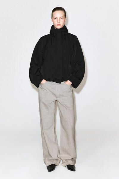 NYLON mock-NECK JACKET - BLACK | COS US