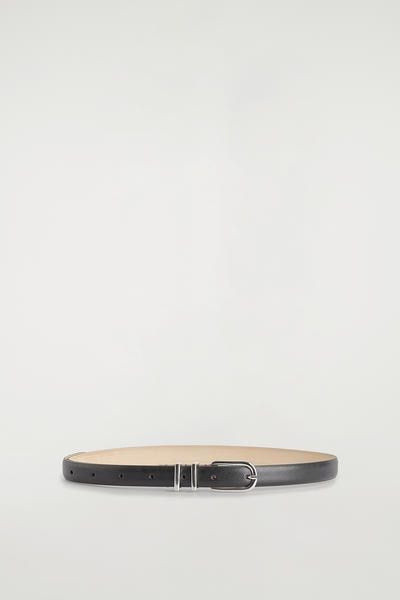 SAFFIANO LEATHER BELT - BLACK | COS US