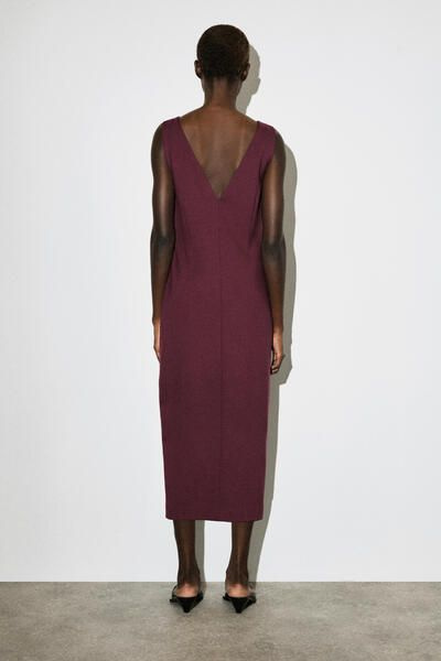 red midi prom dress Red Puffed Sleeve Midi Prom Dress – trinarosh