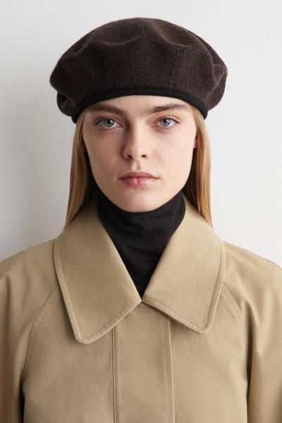 WOOL-YAK BERET - DARK BROWN | COS US