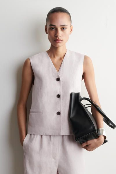 LINEN VEST - LIGHT PINK | COS US