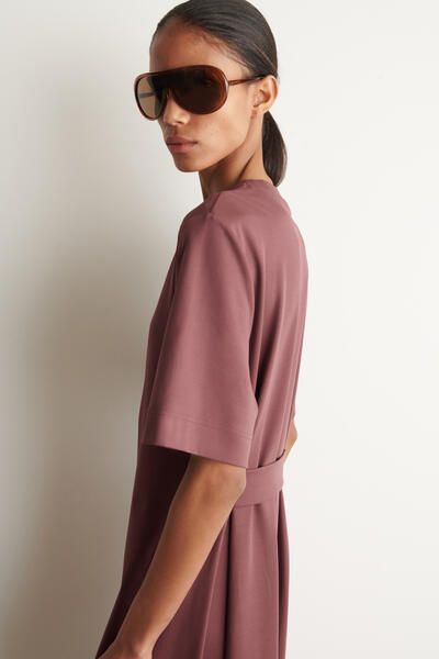 t shirt dresses with pockets Merokeety Striped Short Sleeve T-Shirt Dress review main image 1
