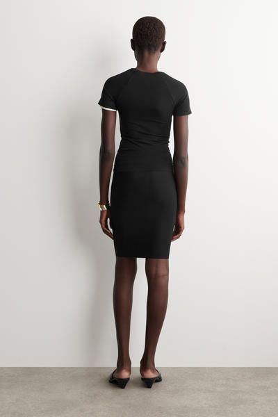 TECHNICAL JERSEY MIDI SKIRT - BLACK | COS CA
