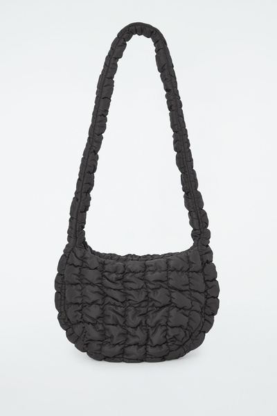 QUILTED MINI BAG - LEATHER - BLACK