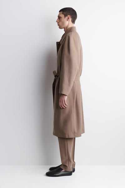 FLUID TWILL CAR COAT - BISCUIT | COS CA