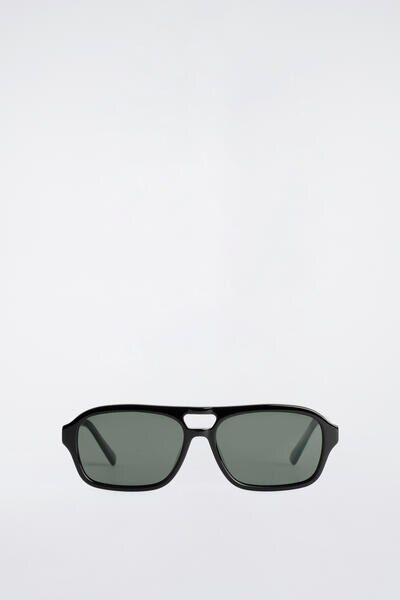 RECTANGULAR AVIATOR SUNGLASSES - BLACK / GREY | COS CA