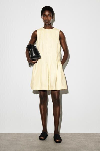 cos pleated a line mini dress PLEATED A-LINE MINI DRESS