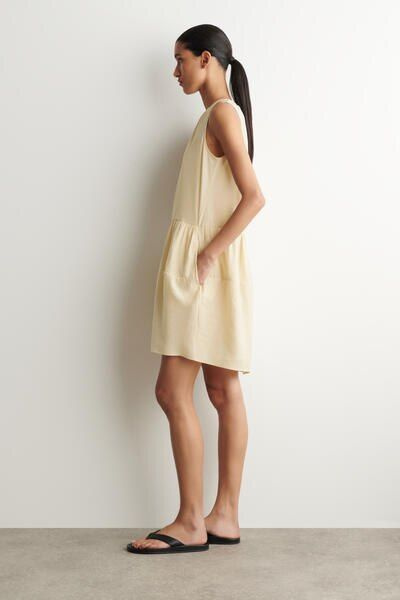 PANELED MINI DRESS - BUTTER YELLOW | COS US