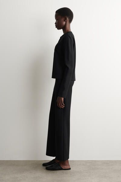 MINIMAL JERSEY CARDIGAN - BLACK | COS US