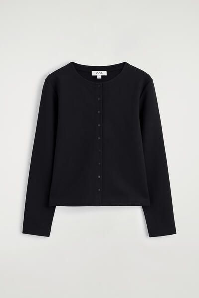 MINIMAL JERSEY CARDIGAN - BLACK | COS US