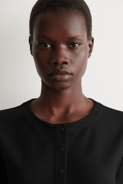 MINIMAL JERSEY CARDIGAN - BLACK | COS US