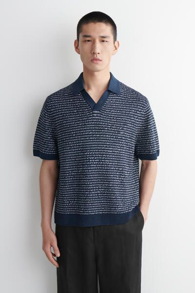 トップス CLESSTE Striped Massive Polo Shirt Striped Massive S/S Polo Shirt With Drawstrings - #clesste Color