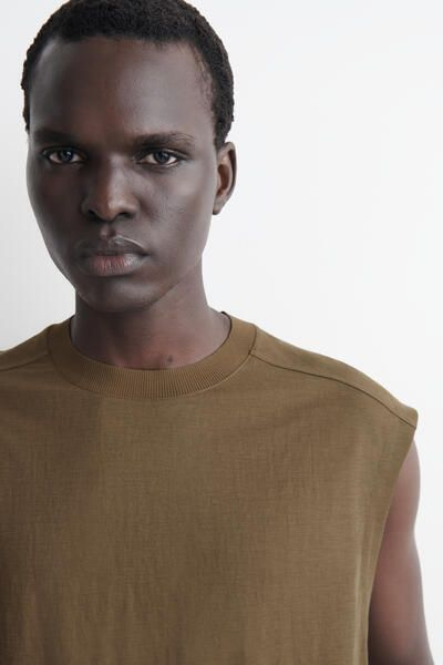 JERSEY TANK TOP - DARK KHAKI | COS US