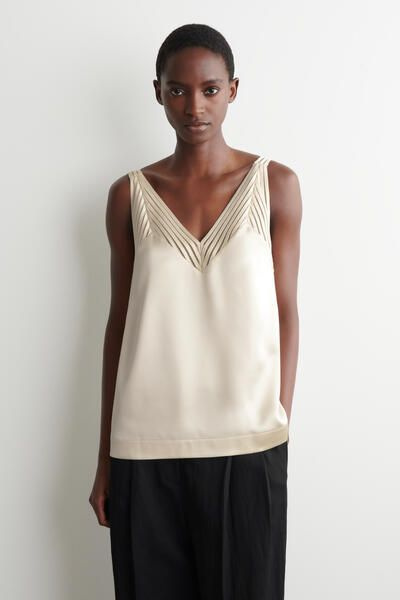 【kyon.01 】AMERI CLARA SATIN TANK TOP CLARA SATIN TANK TOP